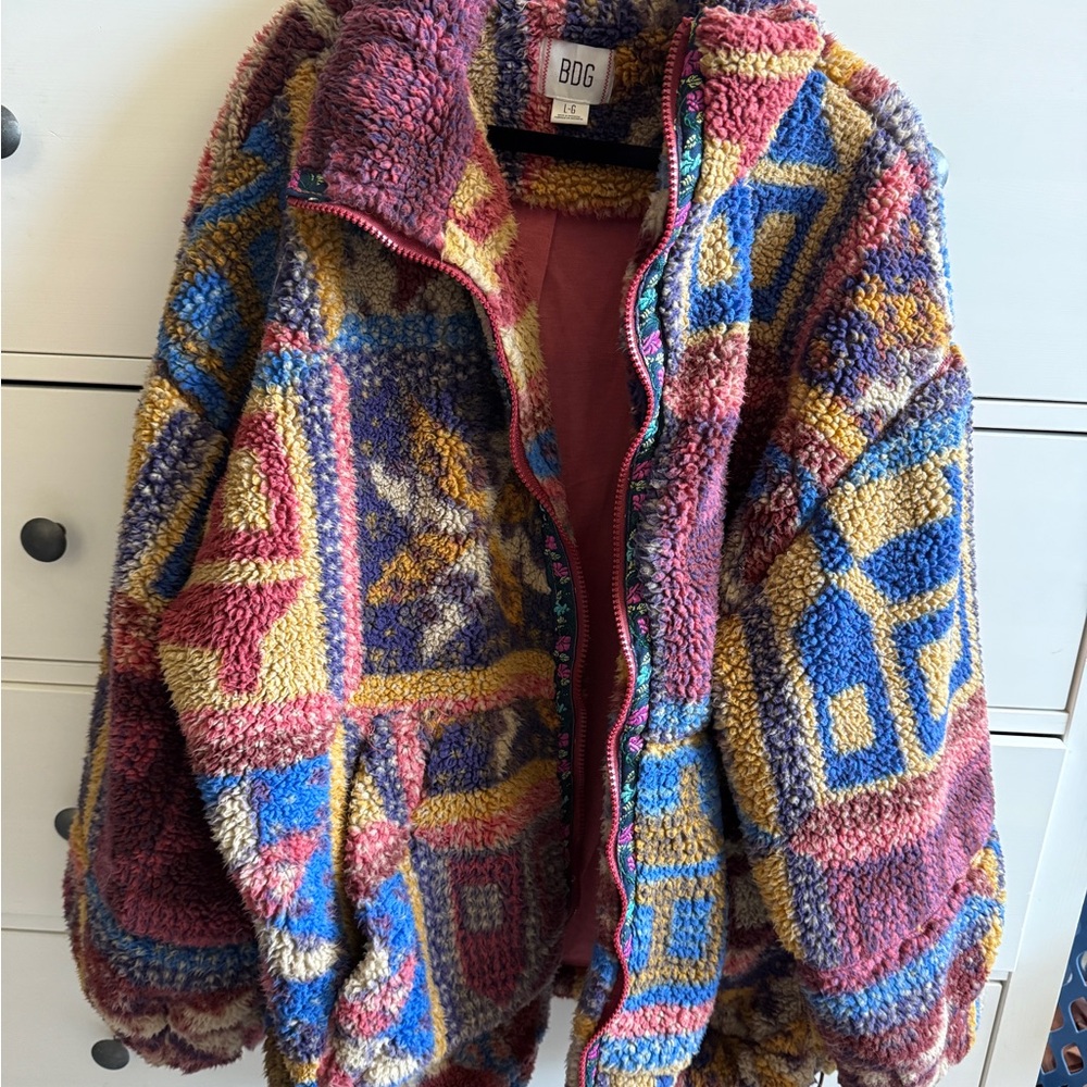 BDG Multicolor Fleece Jacket